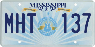 MS license plate MHT137