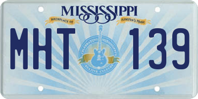 MS license plate MHT139