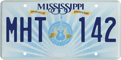 MS license plate MHT142