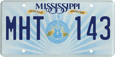 MS license plate MHT143
