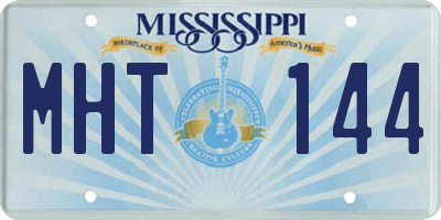 MS license plate MHT144