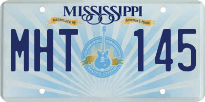 MS license plate MHT145