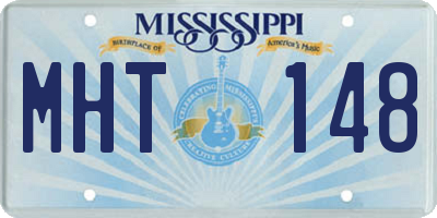 MS license plate MHT148