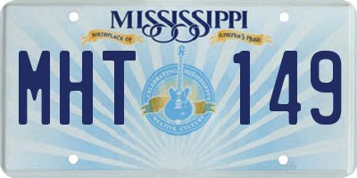 MS license plate MHT149