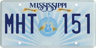 MS license plate MHT151