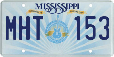 MS license plate MHT153
