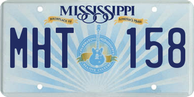 MS license plate MHT158