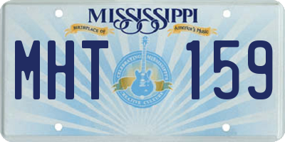 MS license plate MHT159