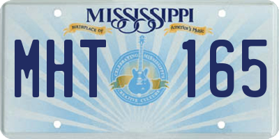 MS license plate MHT165