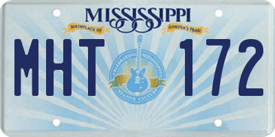 MS license plate MHT172