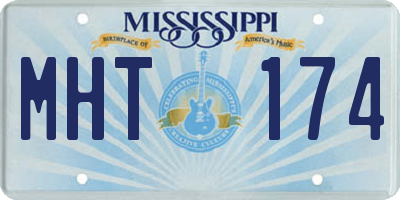 MS license plate MHT174