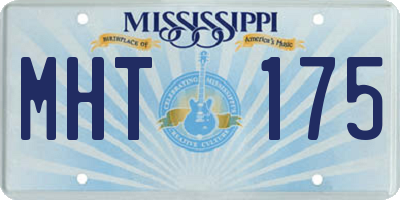 MS license plate MHT175