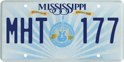 MS license plate MHT177