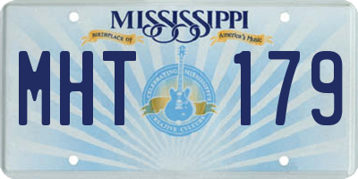 MS license plate MHT179