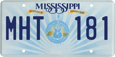 MS license plate MHT181