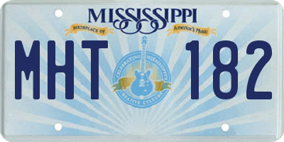MS license plate MHT182