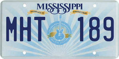 MS license plate MHT189