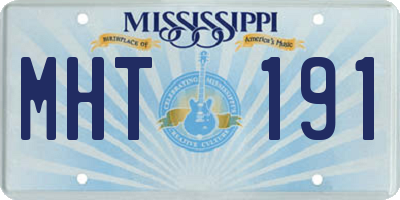 MS license plate MHT191