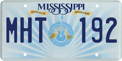 MS license plate MHT192