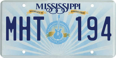 MS license plate MHT194
