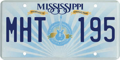 MS license plate MHT195