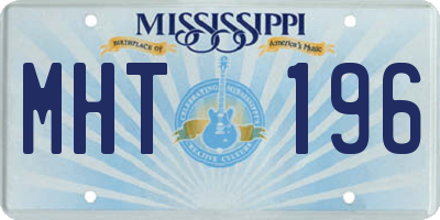 MS license plate MHT196