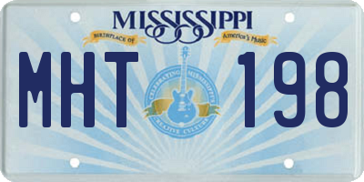MS license plate MHT198