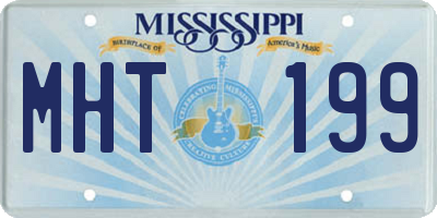 MS license plate MHT199