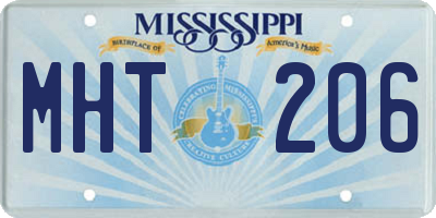 MS license plate MHT206