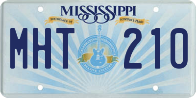 MS license plate MHT210