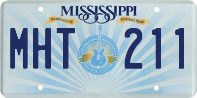 MS license plate MHT211