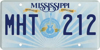 MS license plate MHT212