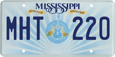 MS license plate MHT220