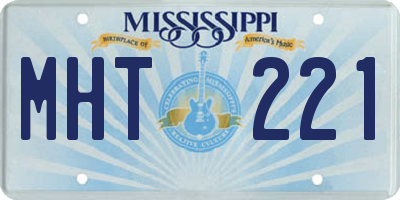 MS license plate MHT221