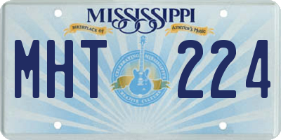 MS license plate MHT224
