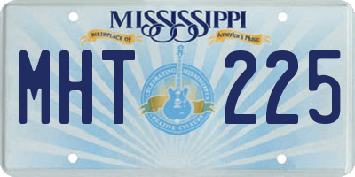 MS license plate MHT225