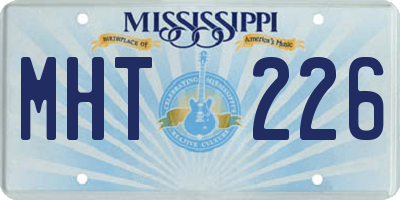 MS license plate MHT226