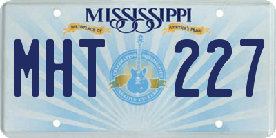 MS license plate MHT227
