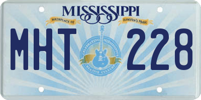 MS license plate MHT228