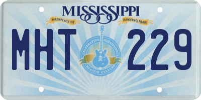 MS license plate MHT229