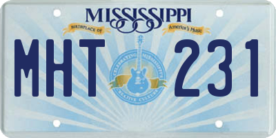 MS license plate MHT231