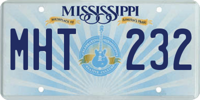 MS license plate MHT232
