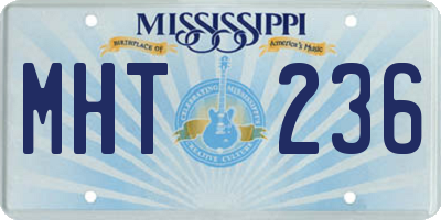 MS license plate MHT236