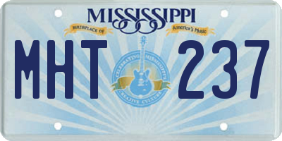 MS license plate MHT237