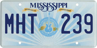 MS license plate MHT239