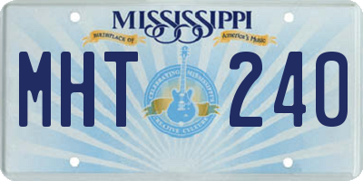 MS license plate MHT240