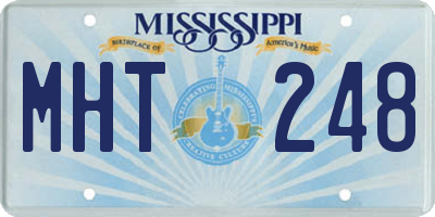 MS license plate MHT248