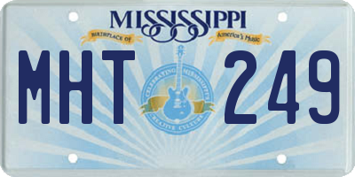 MS license plate MHT249