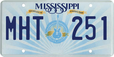 MS license plate MHT251