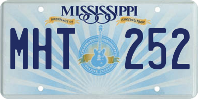 MS license plate MHT252